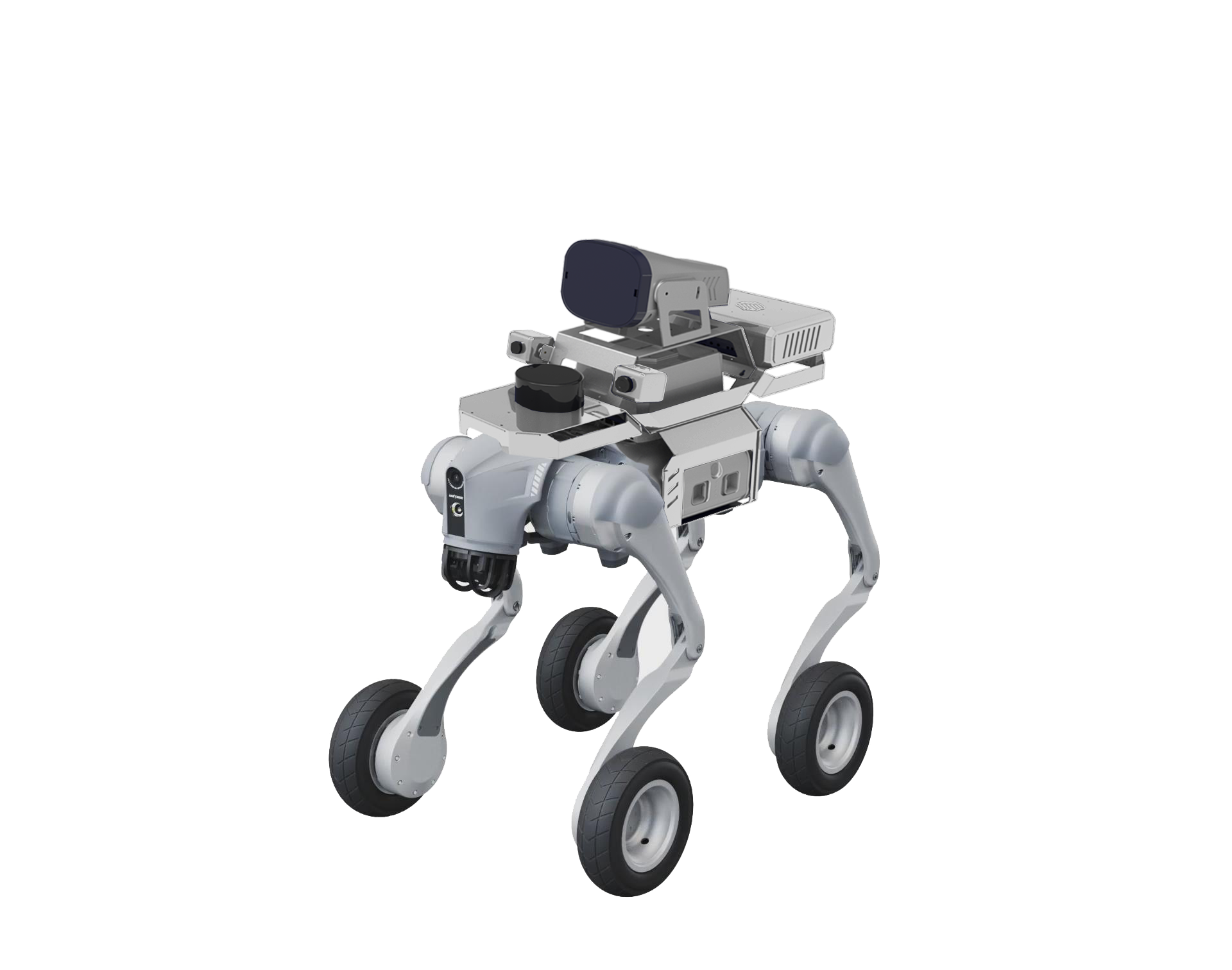 電磁網捕輪式機器狗